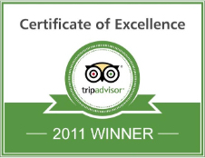 TripAdvisor Certificate of Excellence 2011