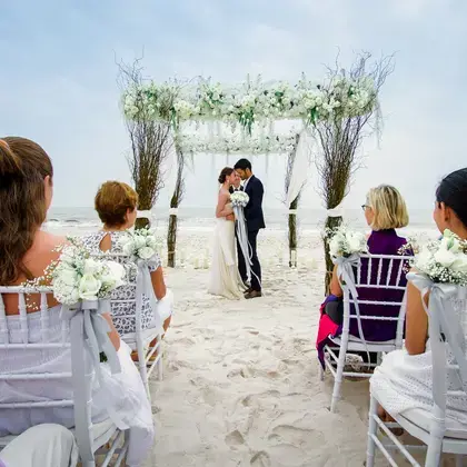 Beach wedding at Centra Coconut Beach Resort Samui