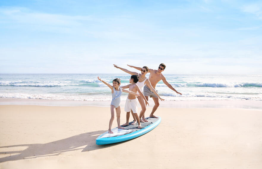 Family lifestyle on the beach
