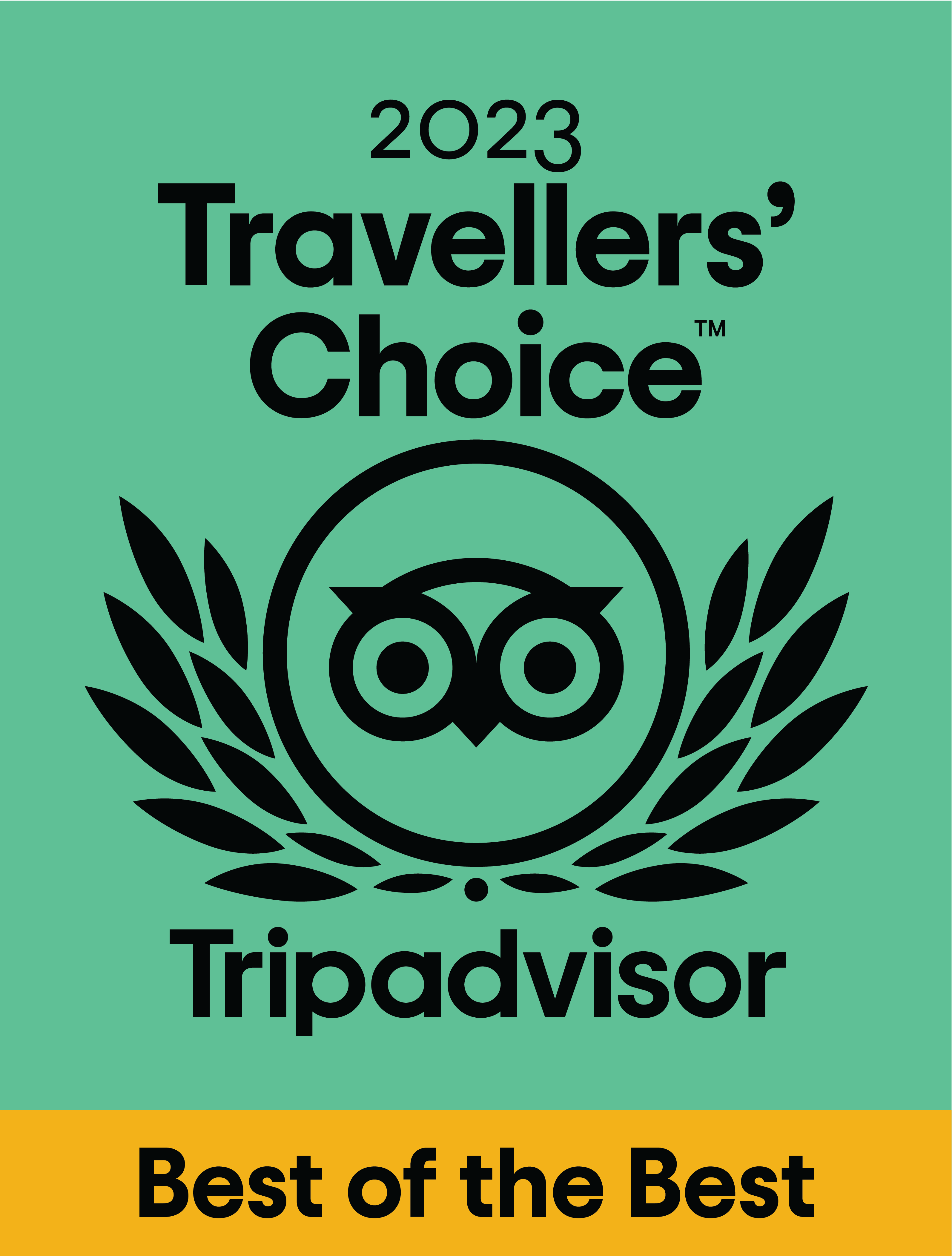 TripAdvisor Travellers' Choice Award Best of the Best 2023