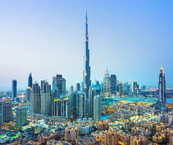 View of Dubai city skyline