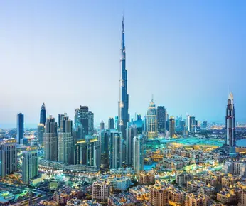 View of Dubai city skyline