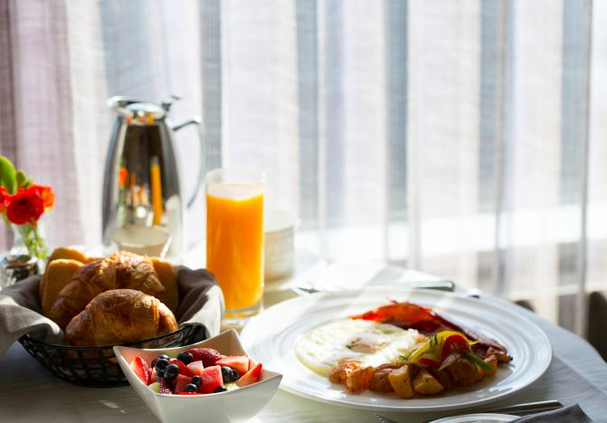 In-room dining at Centara Mirage Beach Resort Dubai