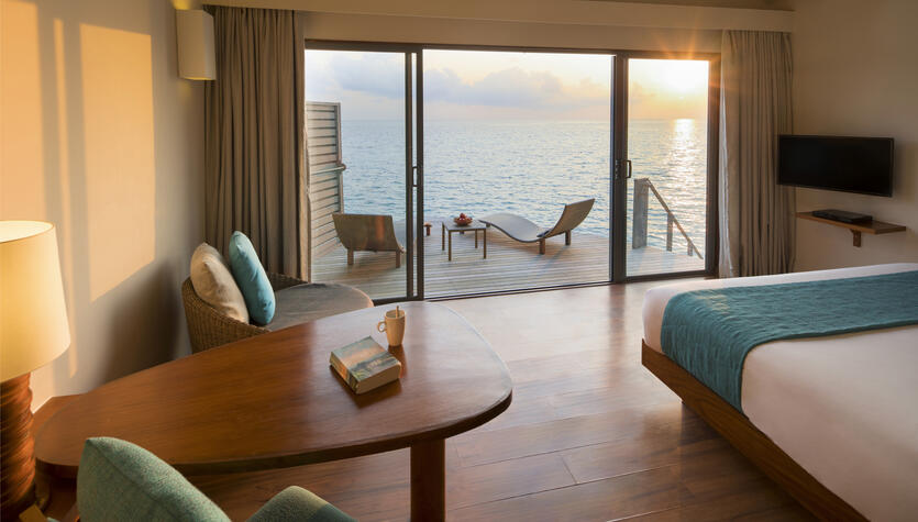 Deluxe Sunset Water Villa at Centara Ras Fushi Resort & Spa Maldives