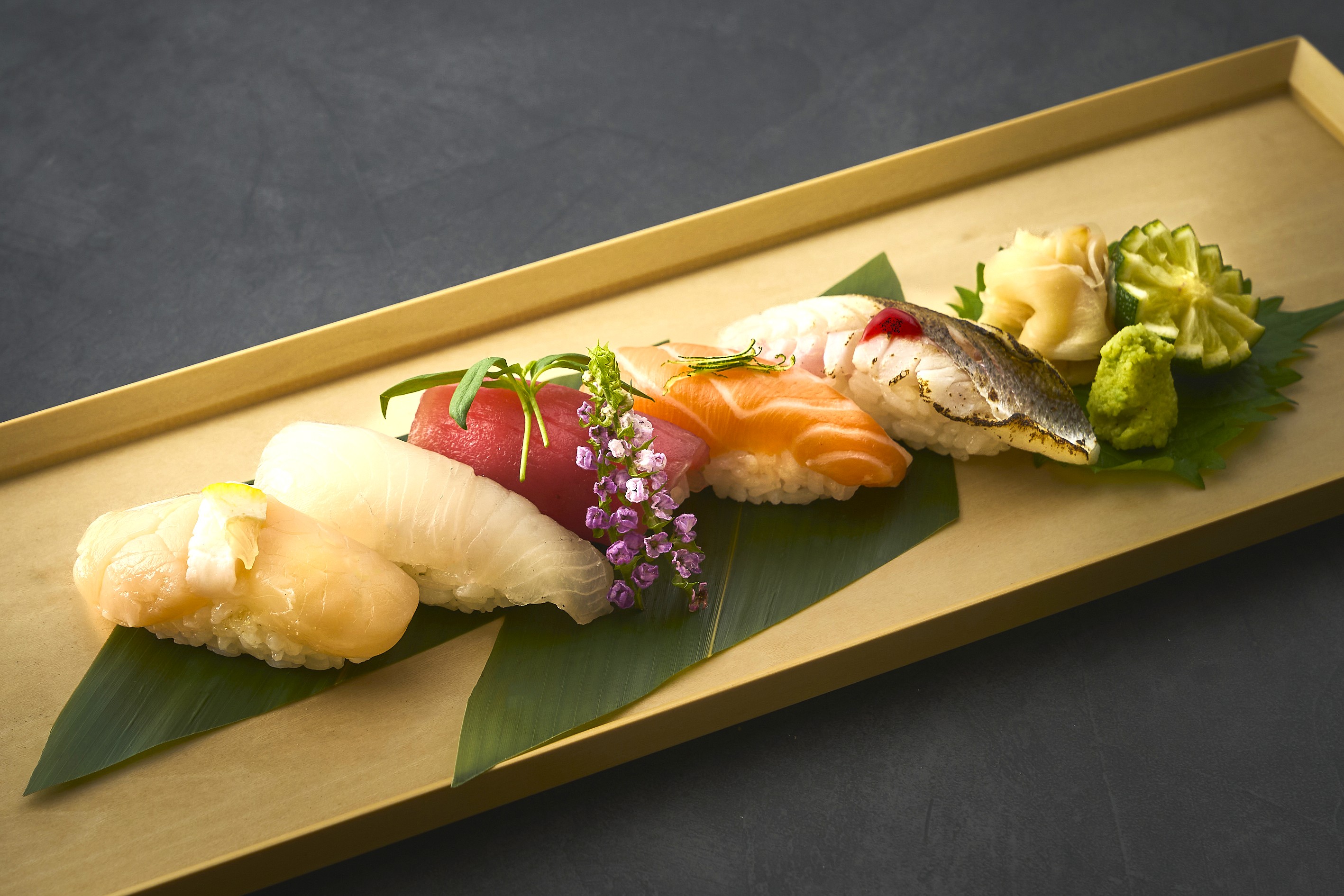 Sushi selection at KUNSEI, Centara Grand Hotel Osaka