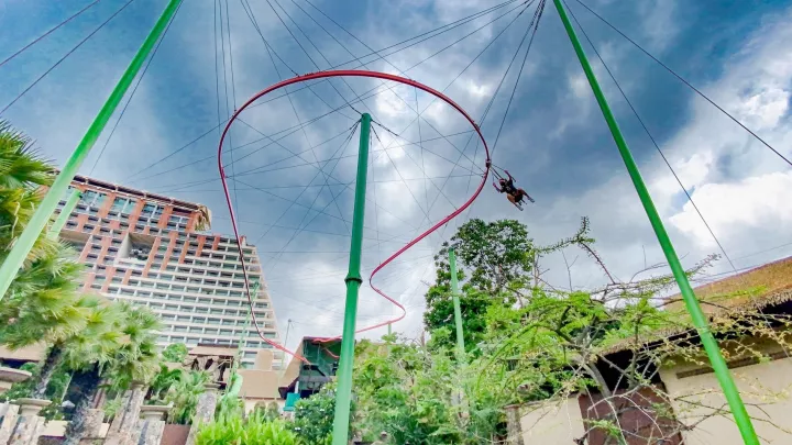 Zipline in the Lost World at Centara Grand Mirage Beach Resort Pattaya